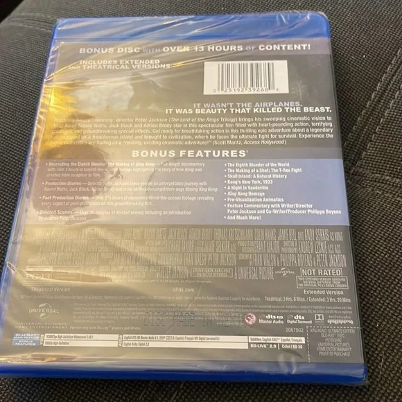 King Kong Ultimate Edition Sealed Brand New Blu-Ray Dvd - Picture 2 of 2